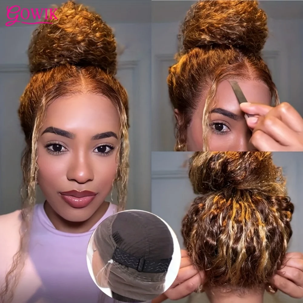 360 4/27 Full Lace Wig Human Hair Invisible Strap 250 Density Deep Wave HD Lace Frontal Wig Human Hair Pre Cut Curly 360 Wigs 360 4/27 Full Lace Wig Human Hair Invisible Strap 250 Density Deep Wave HD Lace Frontal Wig Human Hair Pre Cut Curly 360 Wigs