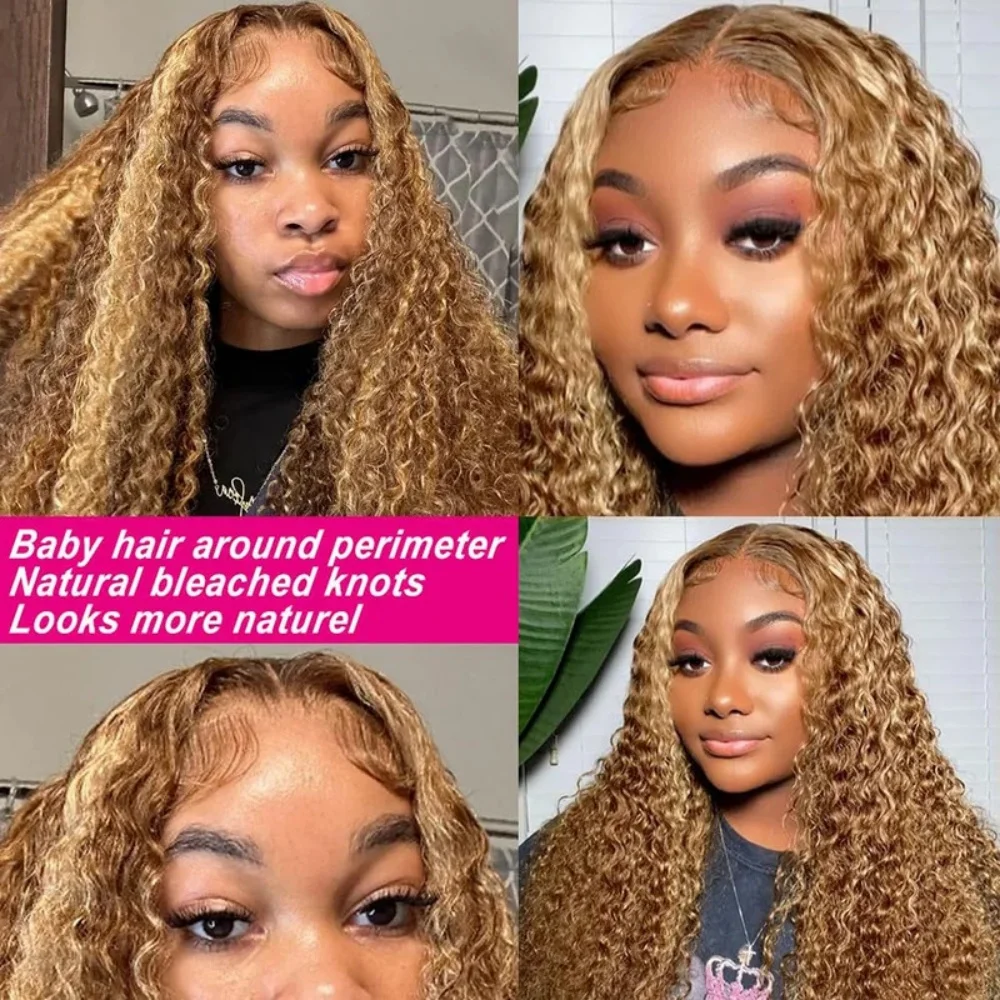 360 4/27 Full Lace Wig Human Hair Invisible Strap 250 Density Deep Wave HD Lace Frontal Wig Human Hair Pre Cut Curly 360 Wigs 360 4/27 Full Lace Wig Human Hair Invisible Strap 250 Density Deep Wave HD Lace Frontal Wig Human Hair Pre Cut Curly 360 Wigs