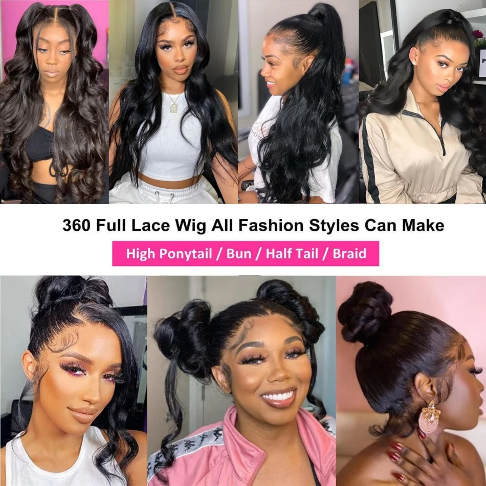360 Full Lace Wig Human Hair Pre Plucked Hd Body Wave 250 Density Lace Wig 360 Lace Frontal Wigs Invisible Drawstring For Women 360 Full Lace Wig Human Hair Pre Plucked Hd Body Wave 250 Density Lace Wig 360 Lace Frontal Wigs Invisible Drawstring For Women