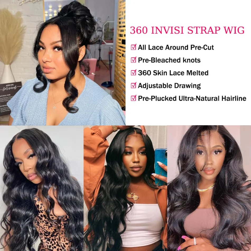 360 Full Lace Wig Human Hair Pre Plucked Hd Body Wave 250 Density Lace Wig 360 Lace Frontal Wigs Invisible Drawstring For Women 360 Full Lace Wig Human Hair Pre Plucked Hd Body Wave 250 Density Lace Wig 360 Lace Frontal Wigs Invisible Drawstring For Women