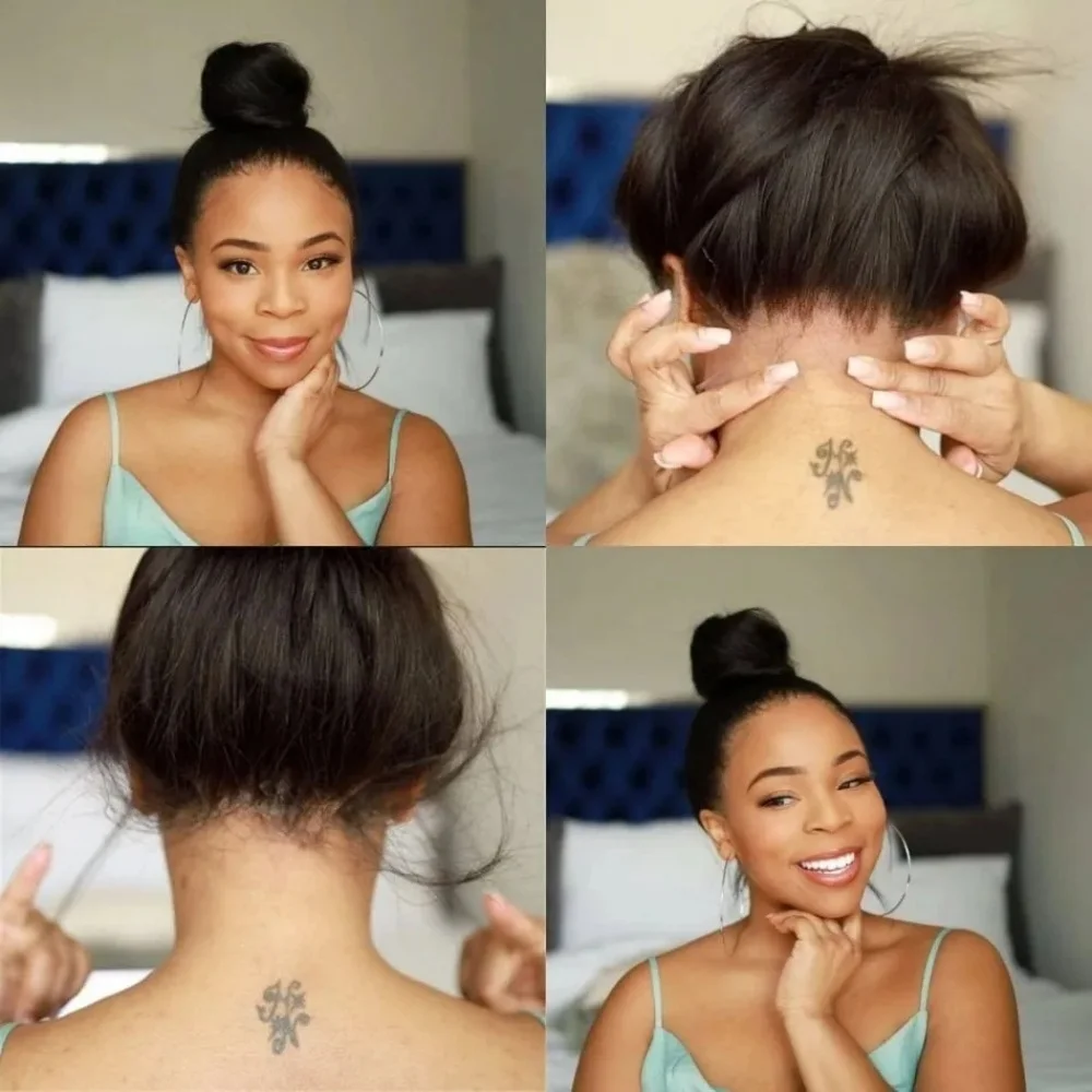 360 Lace Front Wigs Human Hair Straight 40 Inch HD Lace Frontal Wig 360 Invisible Strap Human Hair Wigs Drawstring Straight Hair