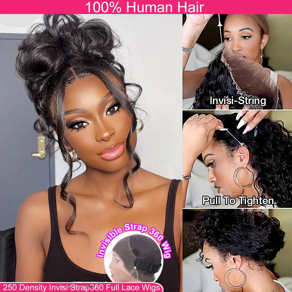 Invisi Strap Snug Fit 360 Full Lace Wig HD Transparent Lace Frontal Body Wave Glueless Human Hair Ready To Wear Wig