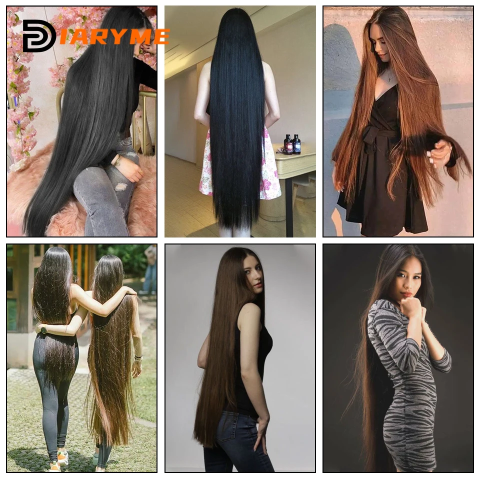 Extra long Straight Synthetic Clip in Hair Extensions 20/24/28/32/38inch Hair Extensions For Women Heat Resistant Fibre Black Go