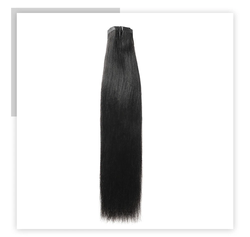 Yaki Straight 100% Remy Clip Ins Human Hair 110g Human Hair Extension To PU Clips Seamless Double Weft For Daily Party Wedding