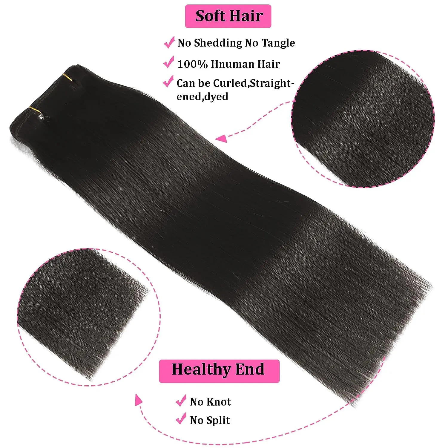 Straight Clip In Extensions Human Hair Brazilian Clip In Natural Black Color Clip Ins Remy Hair For Women Clip in Extension 120G Straight Clip In Extensions Human Hair Brazilian Clip In Natural Black Color Clip Ins Remy Hair For Women Clip in Extension 120G
