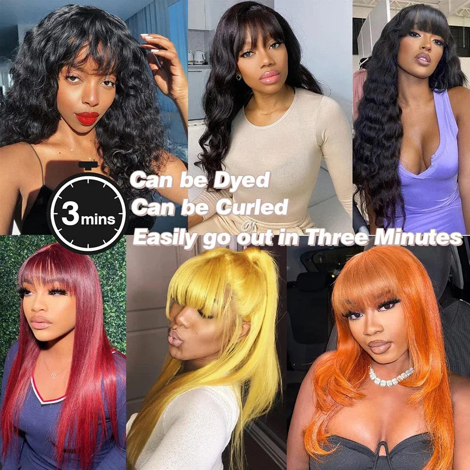 3x1 Middle Part Lace Wig Bone Straight Human Hair Wig With Bangs Cheap Wigs Full Machine Made Fringe Glueless Wigs for Women 3x1 Middle Part Lace Wig Bone Straight Human Hair Wig With Bangs Cheap Wigs Full Machine Made Fringe Glueless Wigs for Women