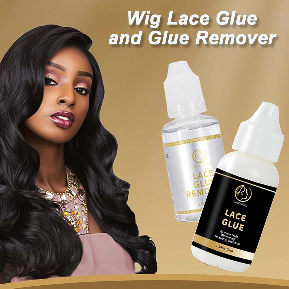 Wig Adhesive Strong Hold Lace Glue and Adhesive Remover for Wigs Extreme Hold Hair Replacement Adhesive for Toupee Systems