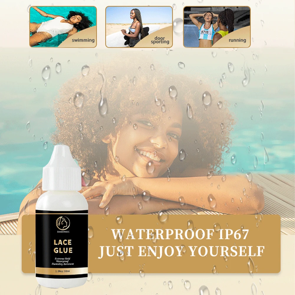 Wig Adhesive Strong Hold Lace Glue and Adhesive Remover for Wigs Extreme Hold Hair Replacement Adhesive for Toupee Systems