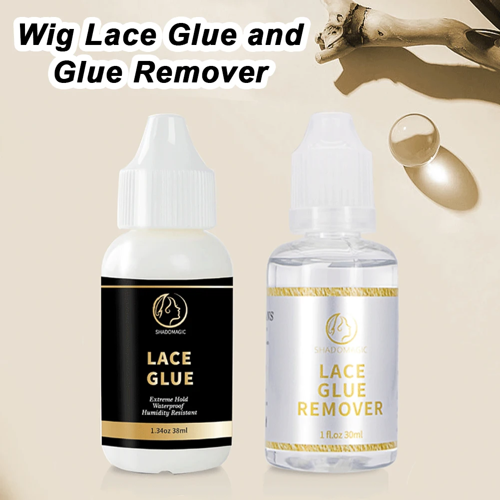 Wig Adhesive Strong Hold Lace Glue and Adhesive Remover for Wigs Extreme Hold Hair Replacement Adhesive for Toupee Systems