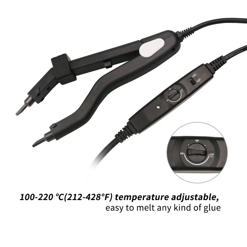 Quality Black Heat Hair Connector KIT 220 degree L-601 Temperature Controllable Heat Iron fast hot iron Quality Black Heat Hair Connector KIT 220 degree L-601 Temperature Controllable Heat Iron fast hot iron