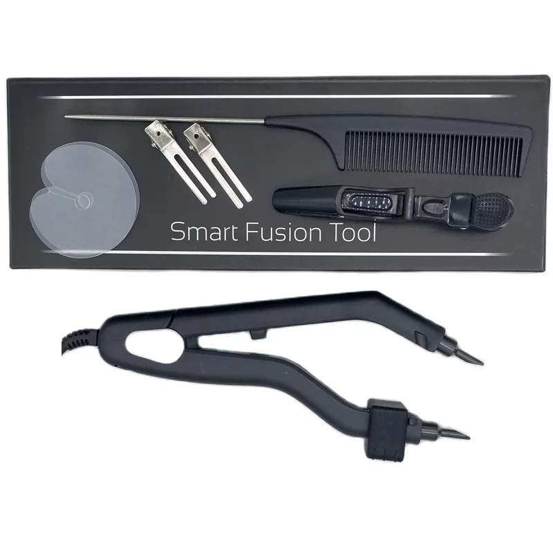 L601 Quality Black Heat Hair Connector Temperature Controllable Heat Iron Hair Extension Tools Kit 220 degree hair connector