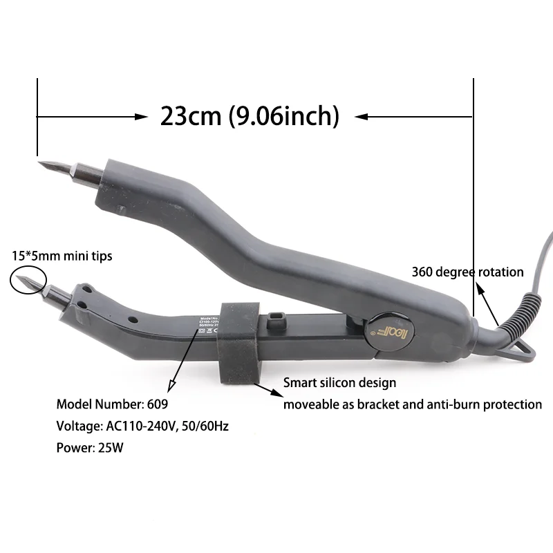 New Arrival Hair Extension Iron 220℃ Temperature Adjustable Keratin Heat Hair Connector Black Euro Plug New Arrival Hair Extension Iron 220℃ Temperature Adjustable Keratin Heat Hair Connector Black Euro Plug