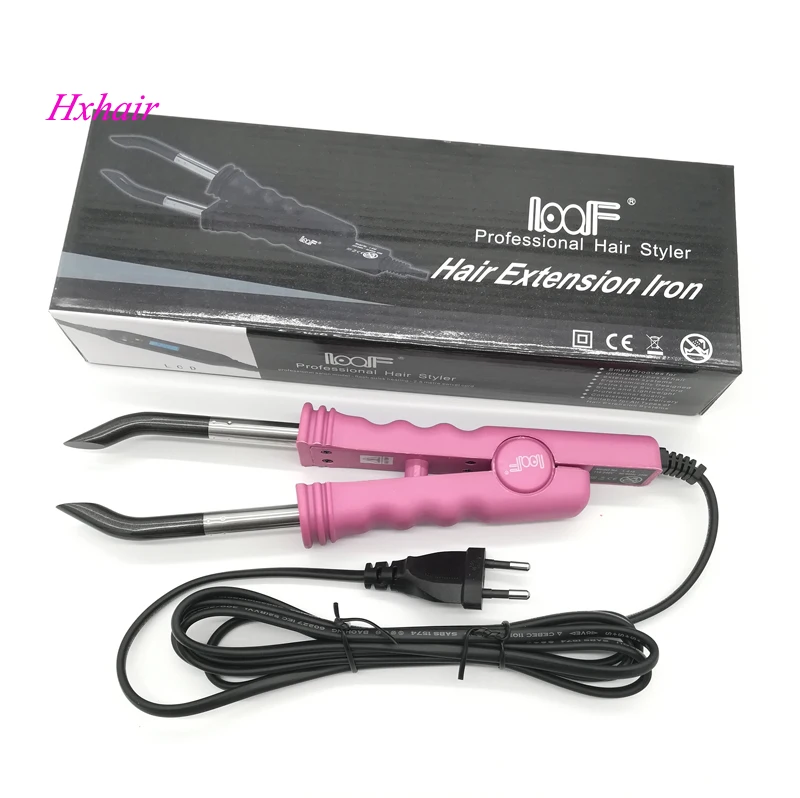 Loof Hair Extension Fusion Connector Hair connector / Hair Extension Fusion Iron / European plug 220v Black Pink color Loof Hair Extension Fusion Connector Hair connector / Hair Extension Fusion Iron / European plug 220v Black Pink color