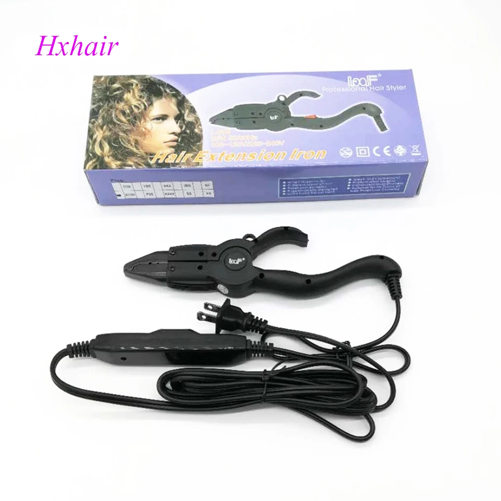 No.4 Adjust Temperature Hair Extension Fusion Connector/Hair Extension Fusion Iron US plug 110V Black pink color hair connector