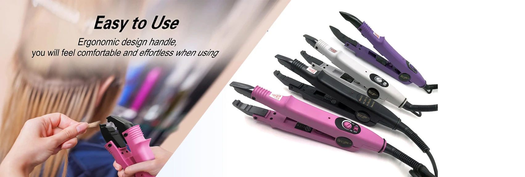 Hair Connectors Tongs for hair extensions Connector  Constant Temperature Heat Tongs for bonding extensions Hair Extension Tools