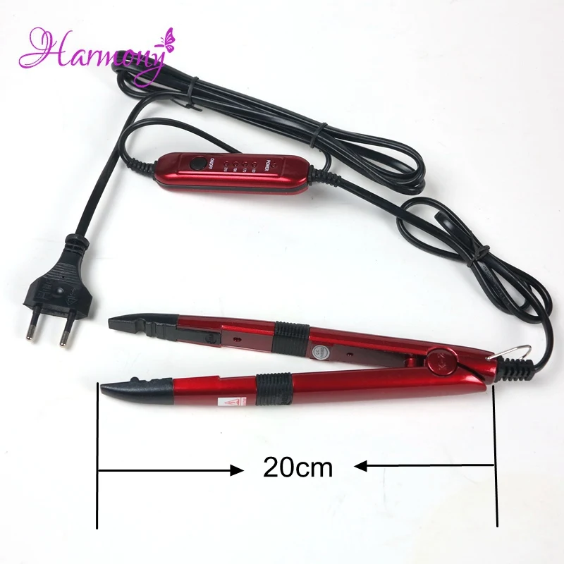 Red Color Hair Extension Iron Connector Keratin Bonding Tools Adjustable Temperature Heat Connector Red Color Hair Extension Iron Connector Keratin Bonding Tools Adjustable Temperature Heat Connector