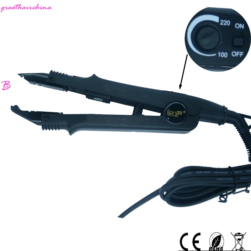 1Pcs /Lot Heat Control Adjustable Tempera Ture 100C to 200C Heat Fusion Keratin Hair Extension Iron Hairdress Connectors