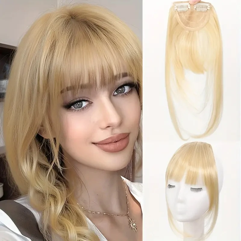 LUPU  Multi Color Hair Clip in Bangs Thick French Clip in Hair Extensions Wispy Fake Hairpieces for Women Fringe with Temples