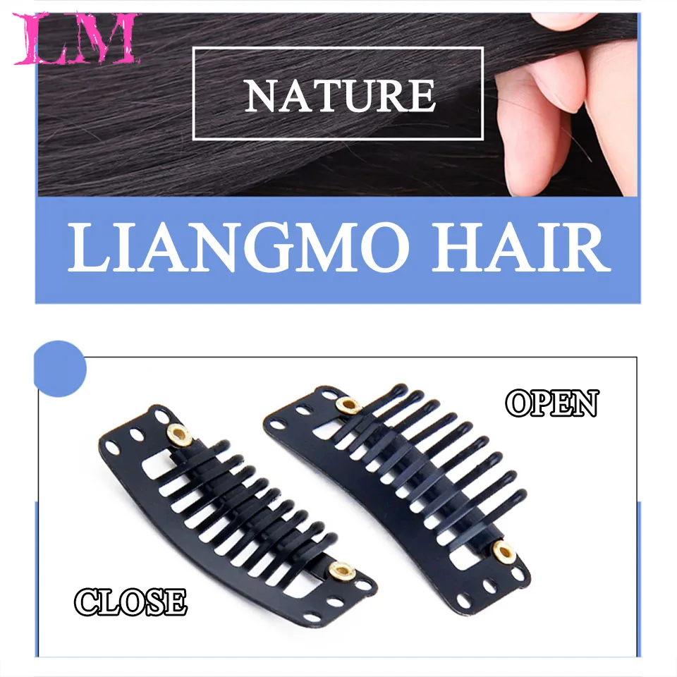 LM Black/Light Brown Clip In Hair Bangs Hairpiece Accessories Synthetic Fake Bangs Clip In Hair Extensions Clip In Hair Pieces