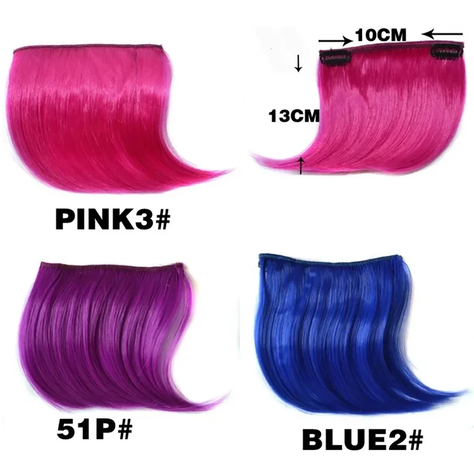 Clip In Synthetic Hair Bangs Extension High Temperature Colorful Synthetic Fiber Fringe Natural False Hairpiece Clip In Synthetic Hair Bangs Extension High Temperature Colorful Synthetic Fiber Fringe Natural False Hairpiece