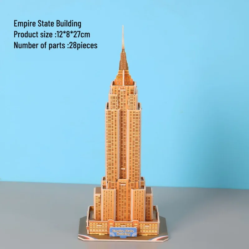 3D Puzzle World Famous Building Mosaic Model Children's Educational Handmade Toy Eiffel Tower Paper Assembly  Educational Toys