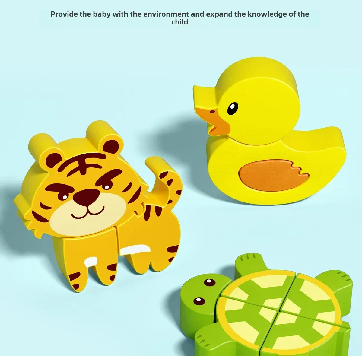 Baby Montessori Education Toys Kids 3D Wooden Puzzle Animal Traffic Jigsaw Toddlers Early Learning Educational Cognitive Games