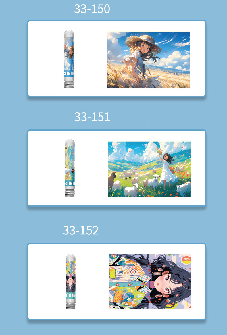 150PCS Mini Test Tube Jigsaw Puzzle for Adult Kids Decompression Toys Game Family Educational Toys Montessori Toys 3 Years Old