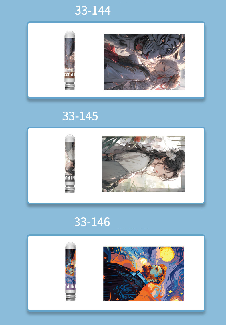 150PCS Mini Test Tube Jigsaw Puzzle for Adult Kids Decompression Toys Game Family Educational Toys Montessori Toys 3 Years Old