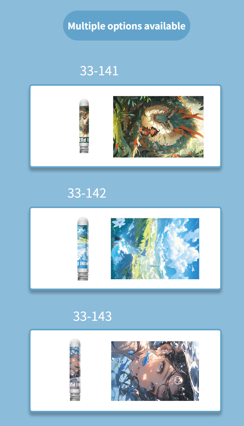 150PCS Mini Test Tube Jigsaw Puzzle for Adult Kids Decompression Toys Game Family Educational Toys Montessori Toys 3 Years Old