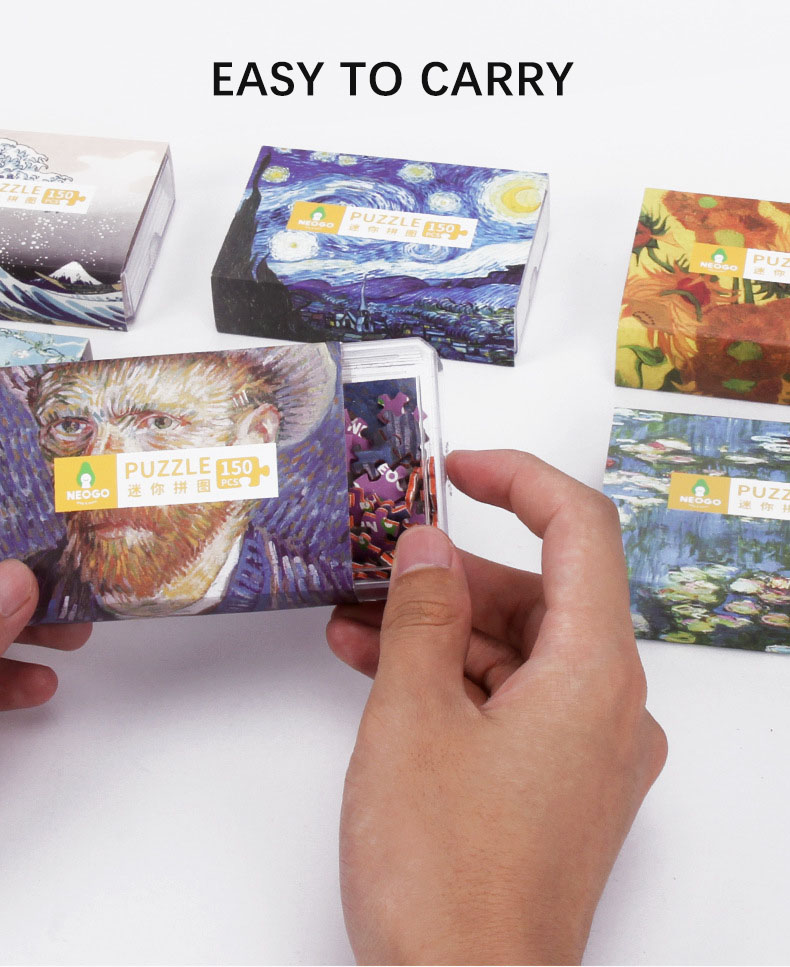 150pcs Matchbox Mini Cardboard Jigsaw Puzzles Toys for Children Adults Learning Educational Assemble Toy Games Jigsaw