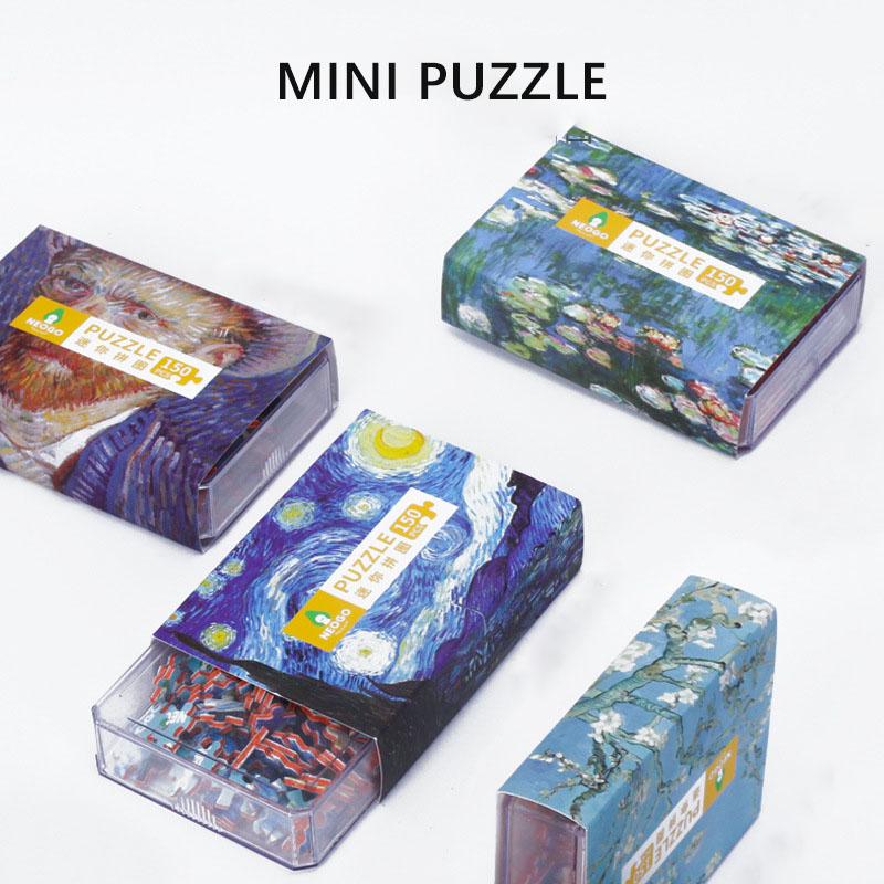 150pcs Matchbox Mini Cardboard Jigsaw Puzzles Toys for Children Adults Learning Educational Assemble Toy Games Jigsaw