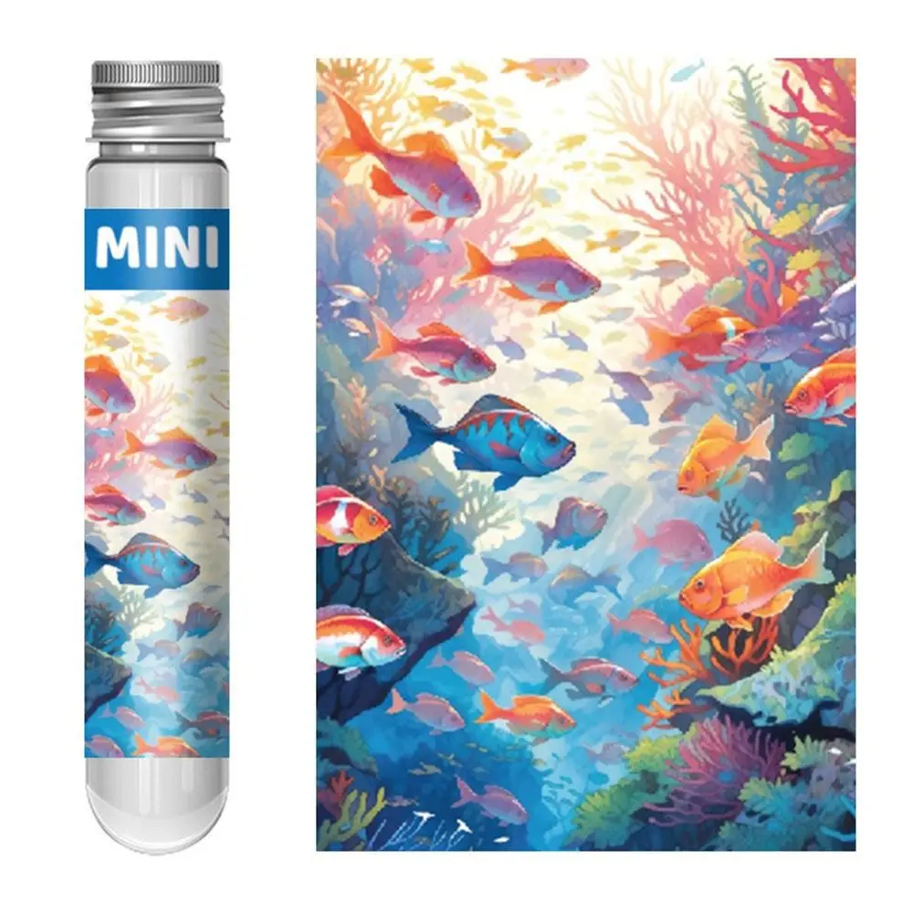 150PCS/Set Creative Oil Painting Jigsaw Puzzles Gifts Mini Oil Painting Jigsaw Test Tube Family Educational Toys Adult Children