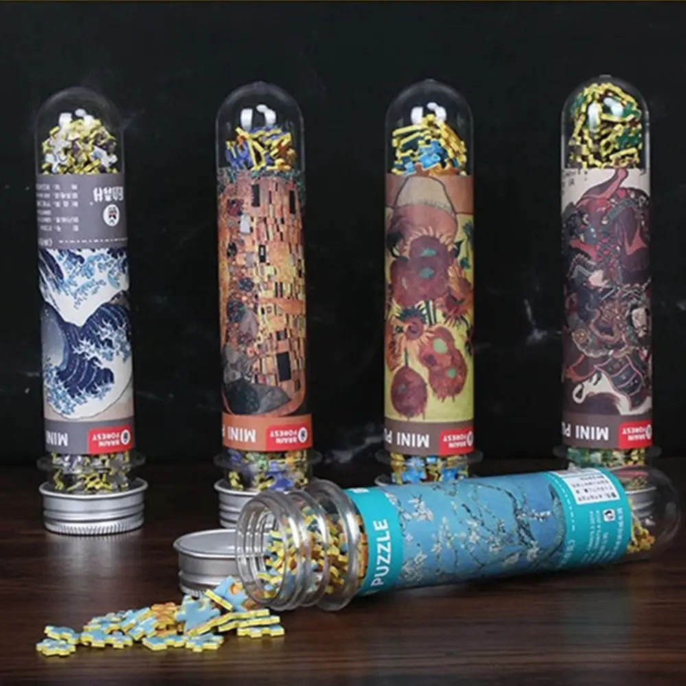 150PCS/Set Creative Oil Painting Jigsaw Puzzles Gifts Mini Oil Painting Jigsaw Test Tube Family Educational Toys Adult Children