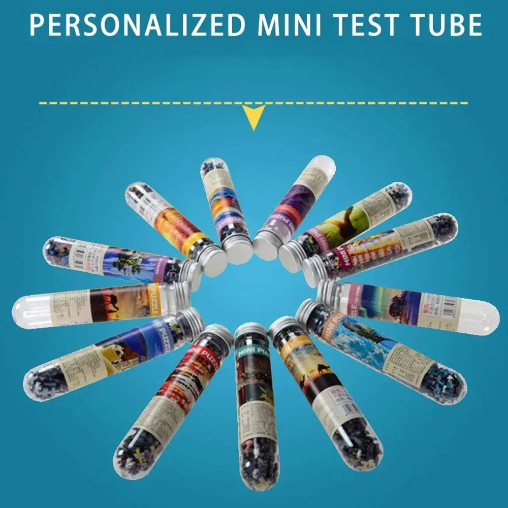 150PCS/Set Creative Oil Painting Jigsaw Puzzles Gifts Mini Oil Painting Jigsaw Test Tube Family Educational Toys Adult Children