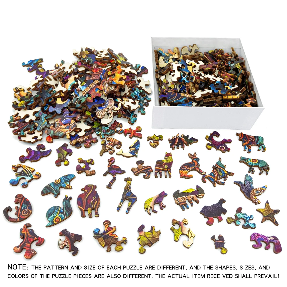 Wooden Puzzle for Adults, Dragon Wooden Jigsaw Puzzles for Adults, Unique Animal Shape Wood Cut Puzzles for Family Friend Puzzle