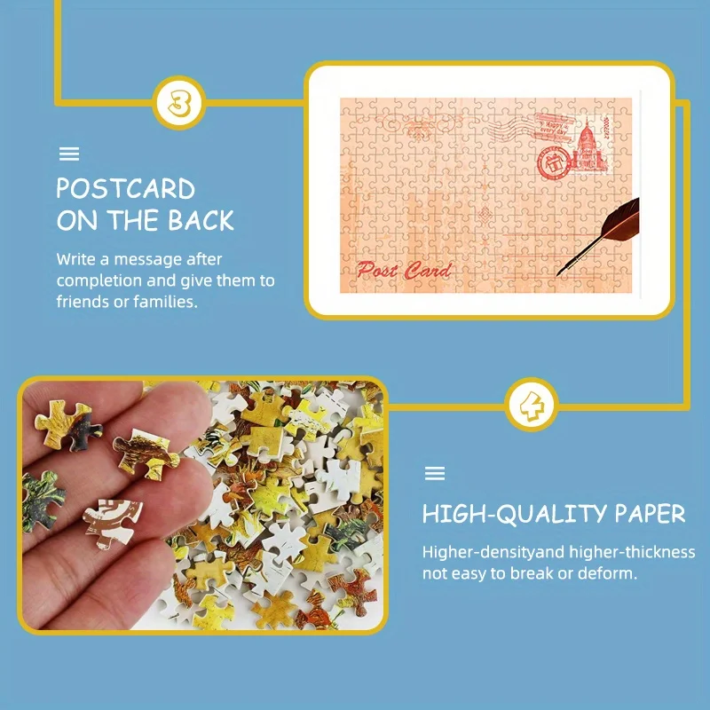 150pcs Mini Test Tube Puzzle Lady with Fan Gustav Klimt Works Famous Painting Educational Game Home Decor Festival Gift