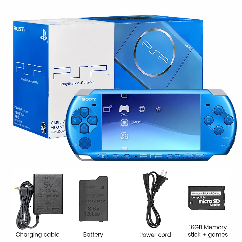 Sony PSP 3000 Original PlayStation Portable (PSP-3006) Handheld Arcade Game Console Holiday Christmas Gifts (+Free Games)