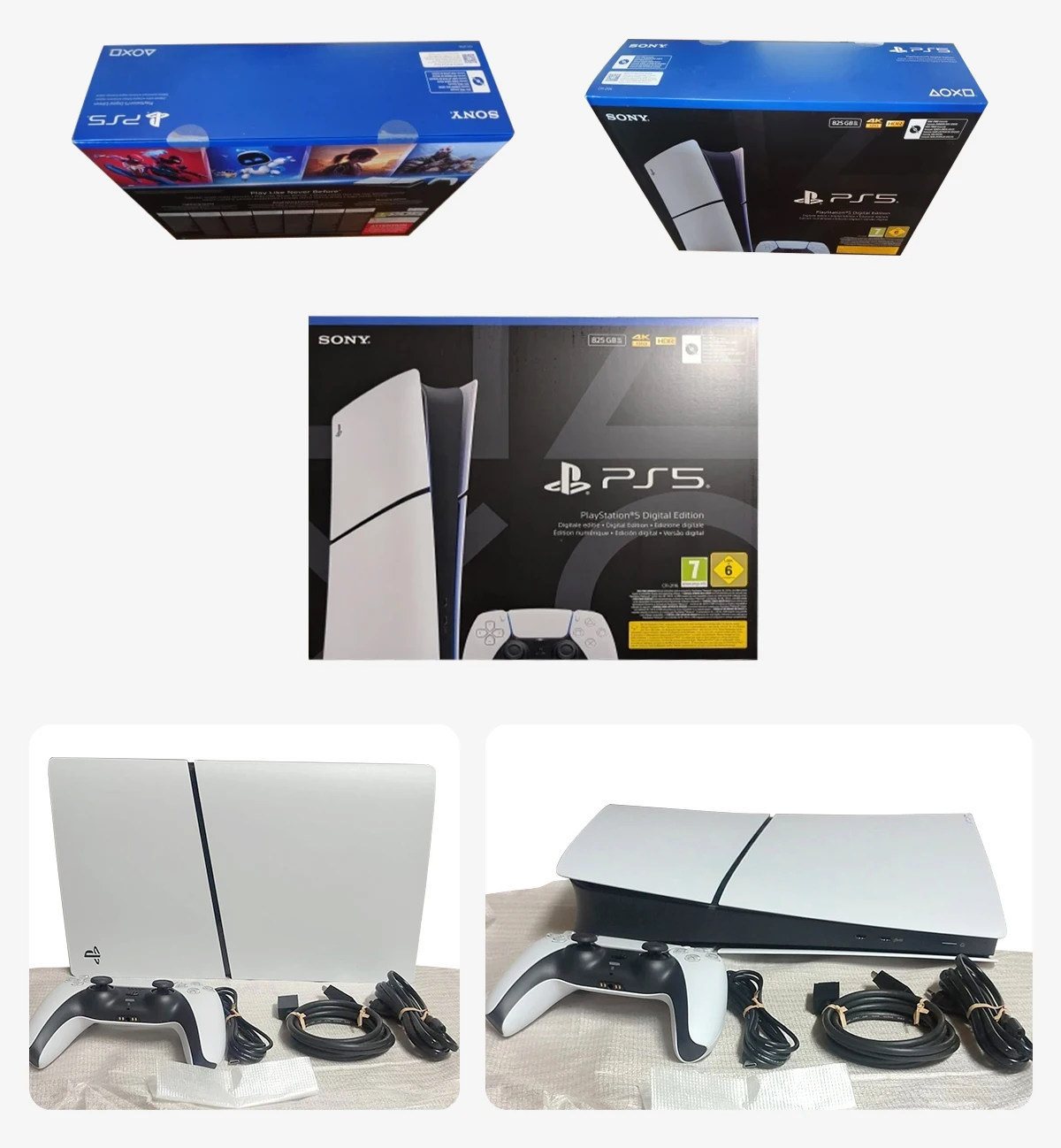 EU version Sony PlayStation 5 Slim Digital Console (825GB) Model Group - Slim Ultra High Speed SSD Ray Tracing 4K TV Gaming Video Game PS5 slim