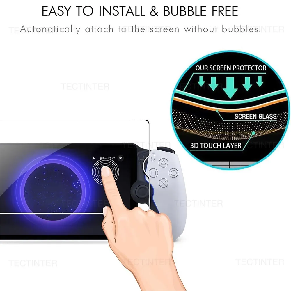 2 Packs Tempered Glass Screen Protector for PlayStation PS5 Portal Handheld Anti-Scratch Protective Film Gaming Accessories 2 Packs Tempered Glass Screen Protector for PlayStation PS5 Portal Handheld Anti-Scratch Protective Film Gaming Accessories