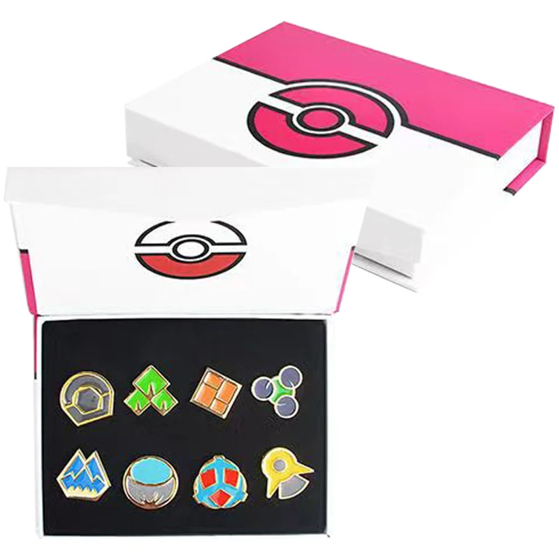 Pokemon Gym Badges Kanto Johto Hoenn Sinnoh Unova Kalos League Region Pins Brooches Orange Islands Box Collection Pocket Monster Pokemon Gym Badges Kanto Johto Hoenn Sinnoh Unova Kalos League Region Pins Brooches Orange Islands Box Collection Pocket Monster