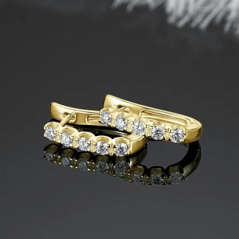 IOGOU Classic Single-Row U-shaped Hoop 2.5mm D Moissanite Earrings for Women 925 Silver Daily Wear Fine Jewelry Gift 2026 Trend IOGOU Classic Single-Row U-shaped Hoop 2.5mm D Moissanite Earrings for Women 925 Silver Daily Wear Fine Jewelry Gift 2026 Trend