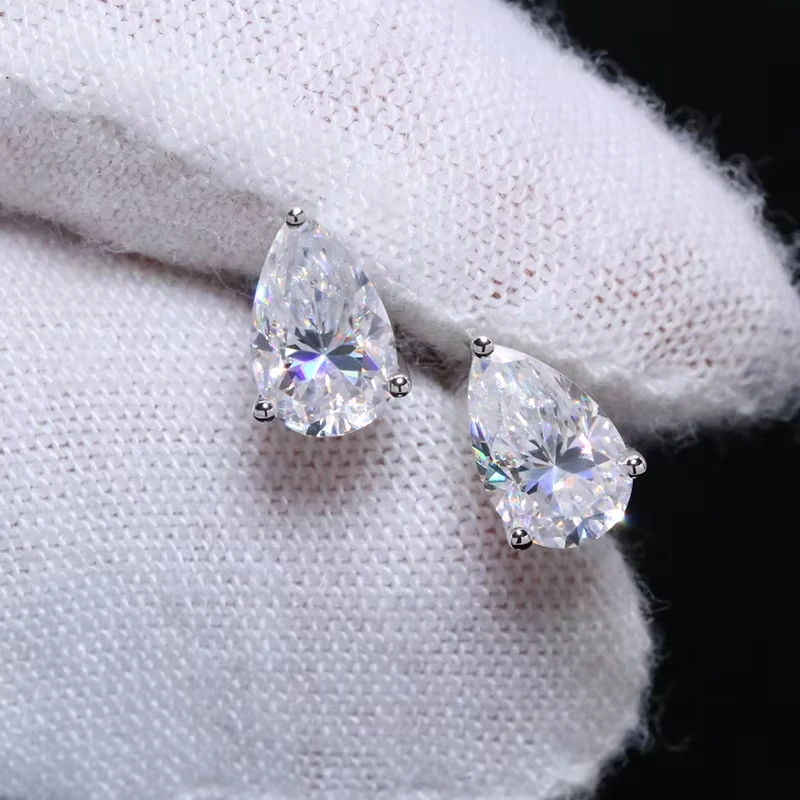 Luxury 0.5-3 Carats Marquise Heart Pear Moissanite Women Diamond Earring Stud 925 Sterling Silver Earrings for Women Jewelry New Luxury 0.5-3 Carats Marquise Heart Pear Moissanite Women Diamond Earring Stud 925 Sterling Silver Earrings for Women Jewelry New