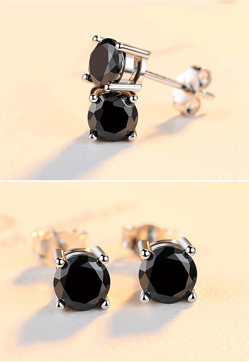 D VVS1 Moissanite Stud Earrings For Women Pass Diamond Tester Pen S925 Platinum plating Moissanita With 2 Certificates