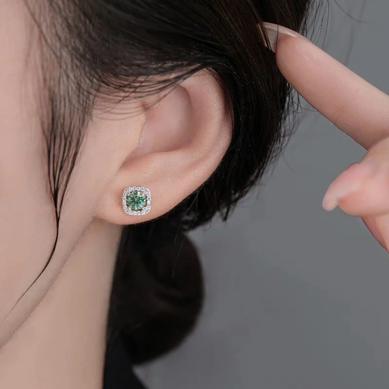 Promotion Moissanite Earrings for Women Pass Diamond Test Pen 100% With Certificate Ear Studs 925 Sterling Silver Fine Jewelry Promotion Moissanite Earrings for Women Pass Diamond Test Pen 100% With Certificate Ear Studs 925 Sterling Silver Fine Jewelry