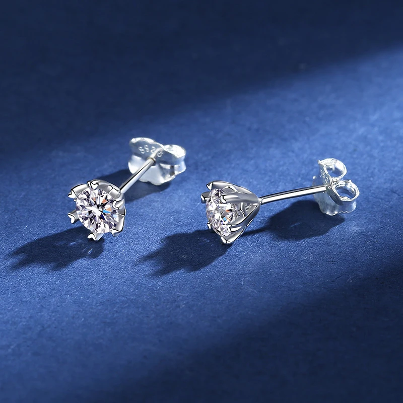 Promotion Moissanite Earrings for Women Pass Diamond Test Pen 100% With Certificate Ear Studs 925 Sterling Silver Fine Jewelry Promotion Moissanite Earrings for Women Pass Diamond Test Pen 100% With Certificate Ear Studs 925 Sterling Silver Fine Jewelry