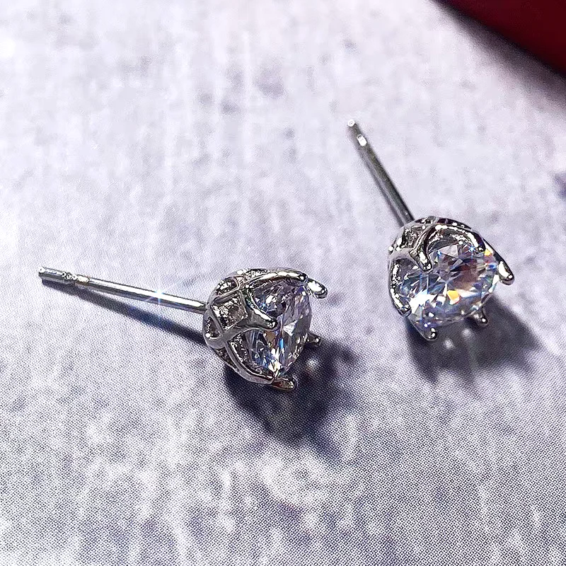 Promotion Moissanite Earrings for Women Pass Diamond Test Pen 100% With Certificate Ear Studs 925 Sterling Silver Fine Jewelry Promotion Moissanite Earrings for Women Pass Diamond Test Pen 100% With Certificate Ear Studs 925 Sterling Silver Fine Jewelry