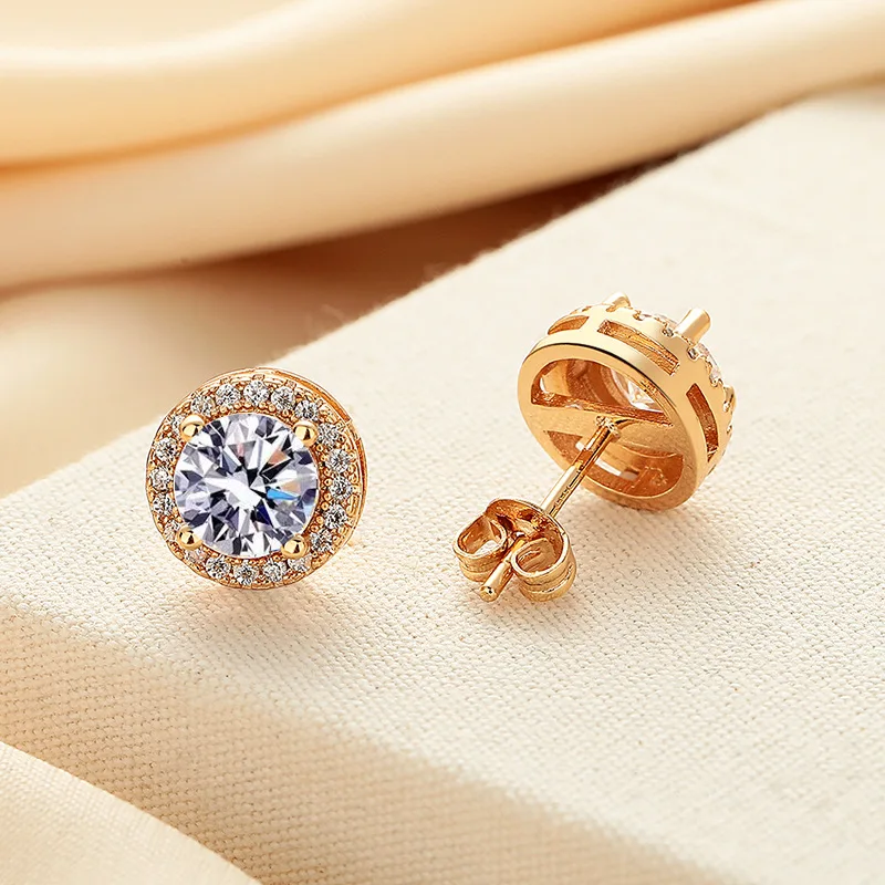 Promotion Moissanite Earrings for Women Pass Diamond Test Pen 100% With Certificate Ear Studs 925 Sterling Silver Fine Jewelry Promotion Moissanite Earrings for Women Pass Diamond Test Pen 100% With Certificate Ear Studs 925 Sterling Silver Fine Jewelry