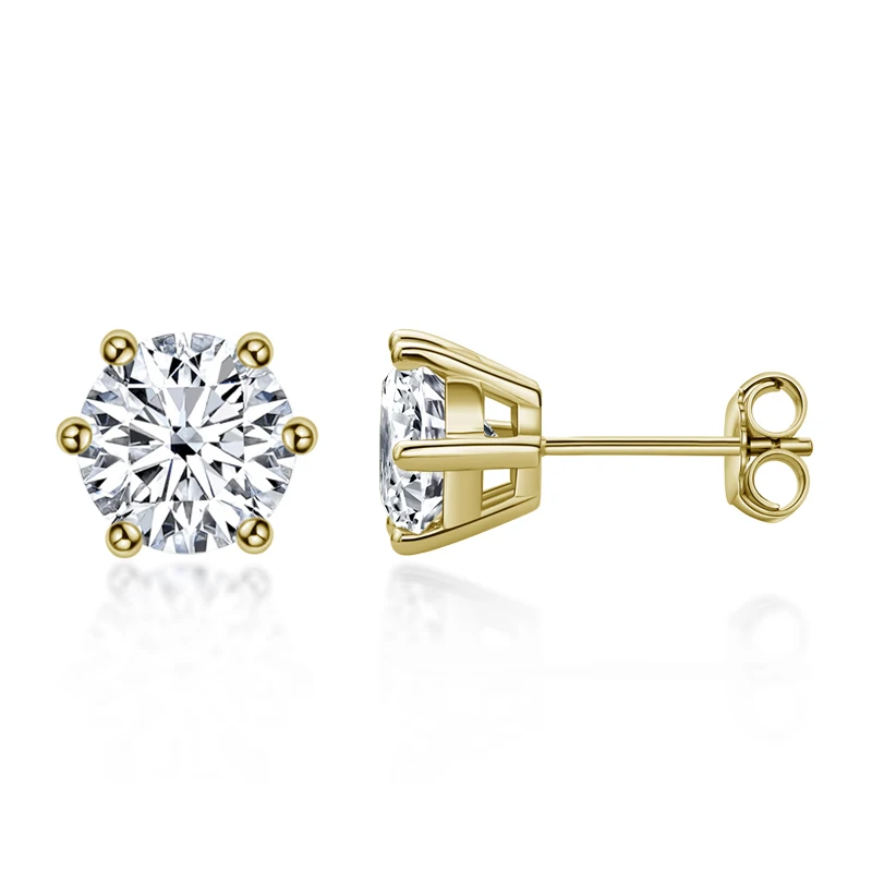 Premium 0.5-2ct Moissanite Diamond Stud Earrings for Women Orginal 925 Sterling Silver Screw Back Women Moissanite Earring 2025 Premium 0.5-2ct Moissanite Diamond Stud Earrings for Women Orginal 925 Sterling Silver Screw Back Women Moissanite Earring 2025