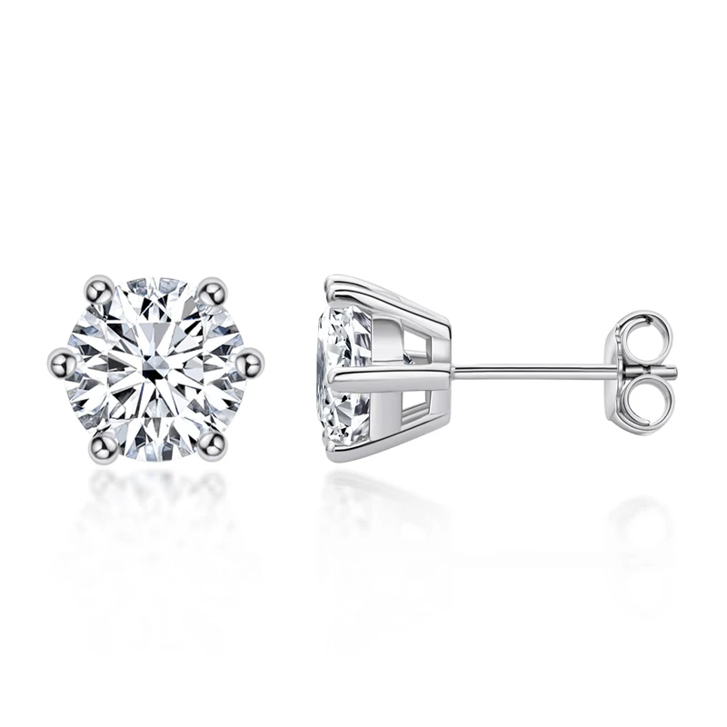Premium 0.5-2ct Moissanite Diamond Stud Earrings for Women Orginal 925 Sterling Silver Screw Back Women Moissanite Earring 2025 Premium 0.5-2ct Moissanite Diamond Stud Earrings for Women Orginal 925 Sterling Silver Screw Back Women Moissanite Earring 2025