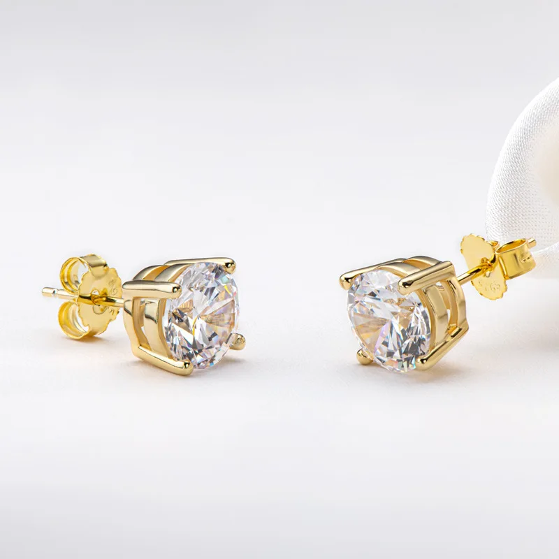 Premium 0.5-2ct Moissanite Diamond Stud Earrings for Women Orginal 925 Sterling Silver Screw Back Women Moissanite Earring 2025 Premium 0.5-2ct Moissanite Diamond Stud Earrings for Women Orginal 925 Sterling Silver Screw Back Women Moissanite Earring 2025